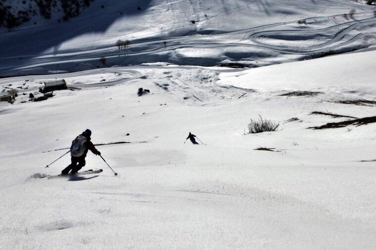 Beautiful ‘clean’ snow on the bottom of the Face du Charvet