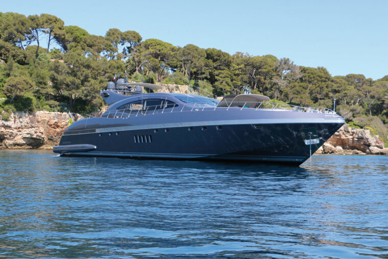 The exterior of the yacht