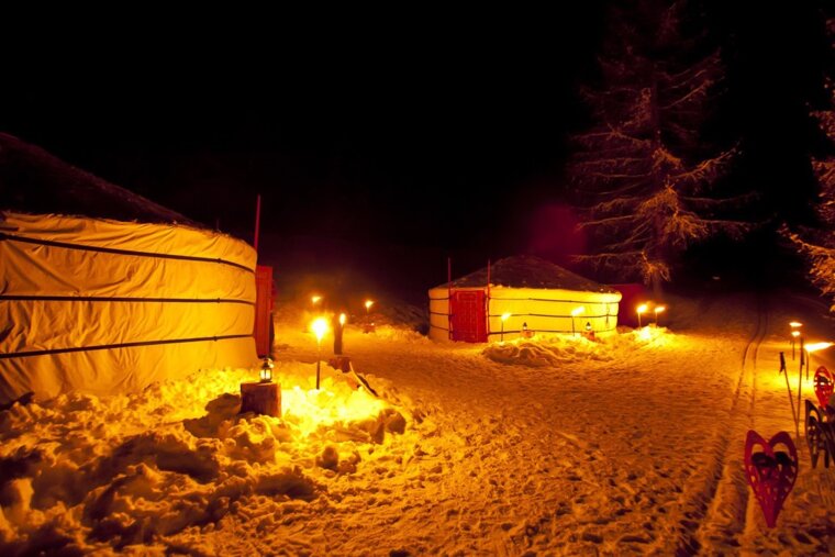 Dinner in a Yurt