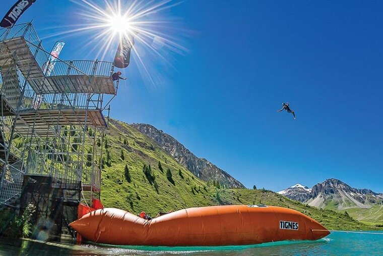 Blob Jumping - Another Free activity here in Tignes